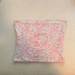 Hollister Pink Floral Patchwork Tube Top